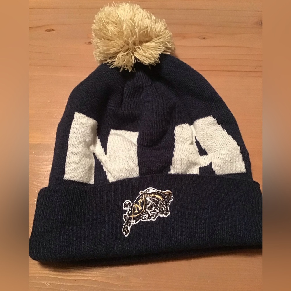 ADIDAS NWT NAVY FOOTBALL POM POM HAT OS MENS UNISEX